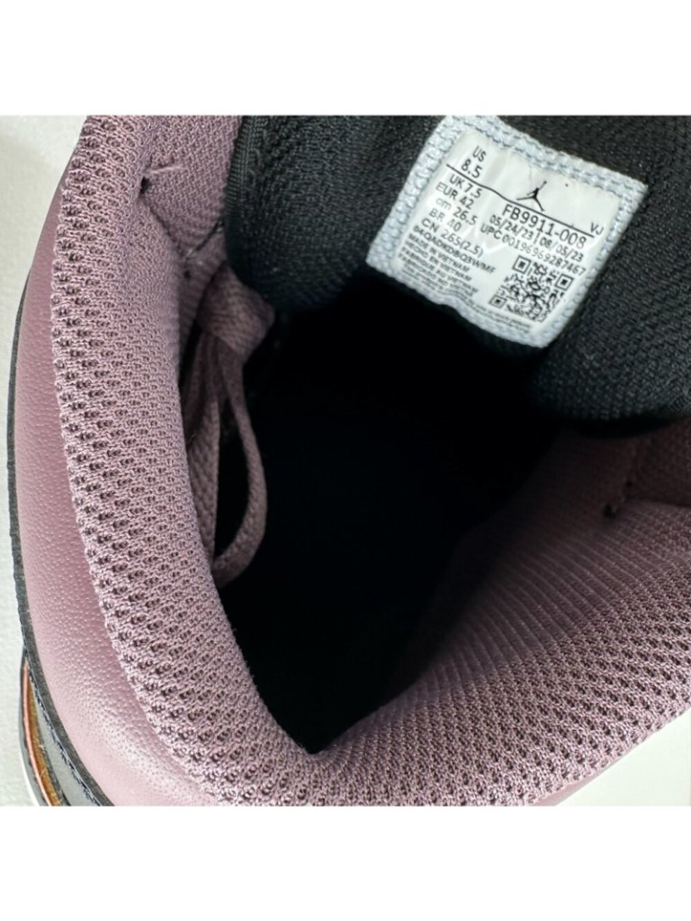 Nike Air Jordan 1 Mid Top SE FB9911-008 Sneakers Mens US 8.5 Black Sky J Mauve - Picture 12 of 12